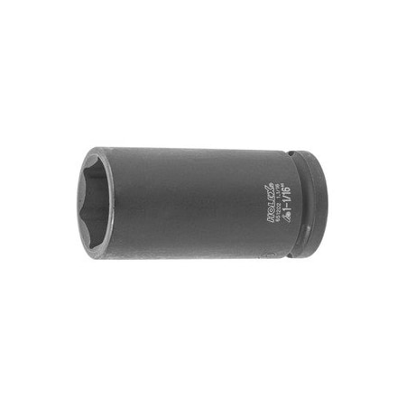 Holex Impact Socket, 1/2 inch Drive, 6 pt, Deep, 1.1/16 inch 651202 1.1/16